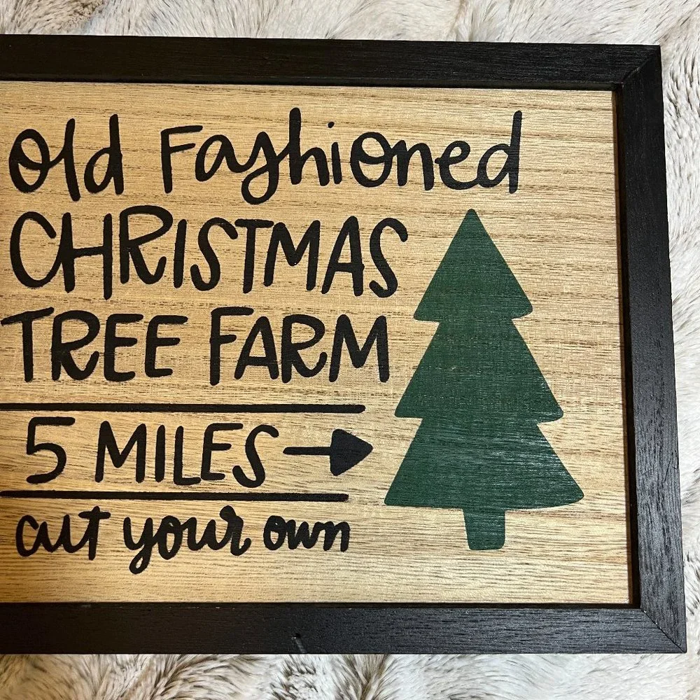 [Target] Bullseye's Playground Old Fashioned Christmas Tree Farm Home Decor Sign